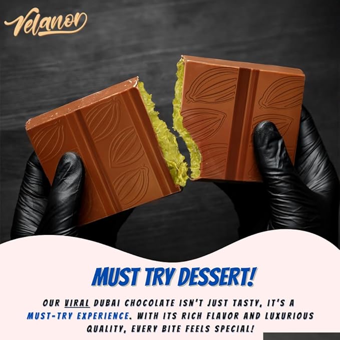Pistachio Kunafa Chocolate Bar – Viral Dubai Dessert (190g)