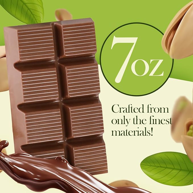 Gourmet Kunafa Pistachio Chocolate Bar – Milk Chocolate Dubai Delight (1 oz / 0.28kg)