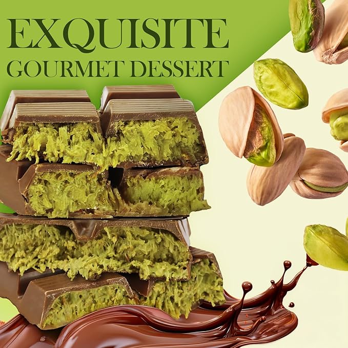 Gourmet Kunafa Pistachio Chocolate Bar – Milk Chocolate Dubai Delight (1 oz / 0.28kg)
