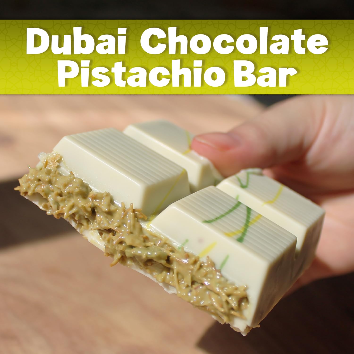 Dubai Pistachio Kunafa Chocolate Bar – Ceres Gourmet (200g)