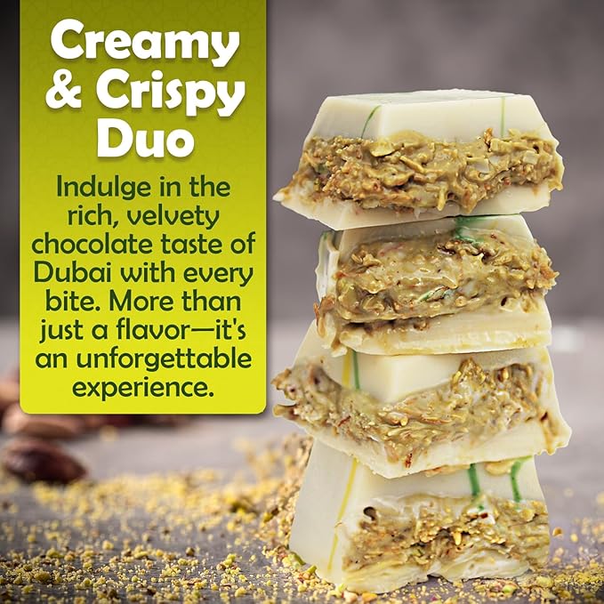 Dubai Pistachio Kunafa Chocolate Bar – Ceres Gourmet (200g)